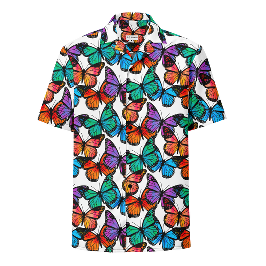 Unisex button shirt (Butterflies)