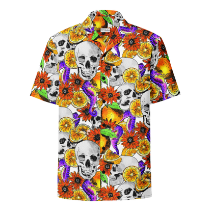 Unisex button shirt (Skulls & Oranges)