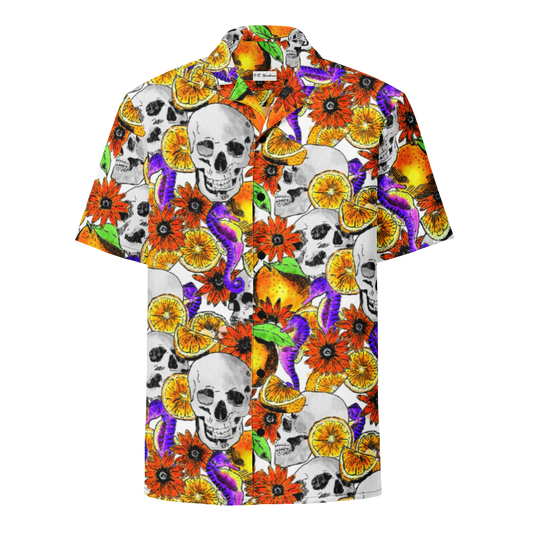 Unisex button shirt (Skulls & Oranges)