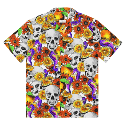 Unisex button shirt (Skulls & Oranges)