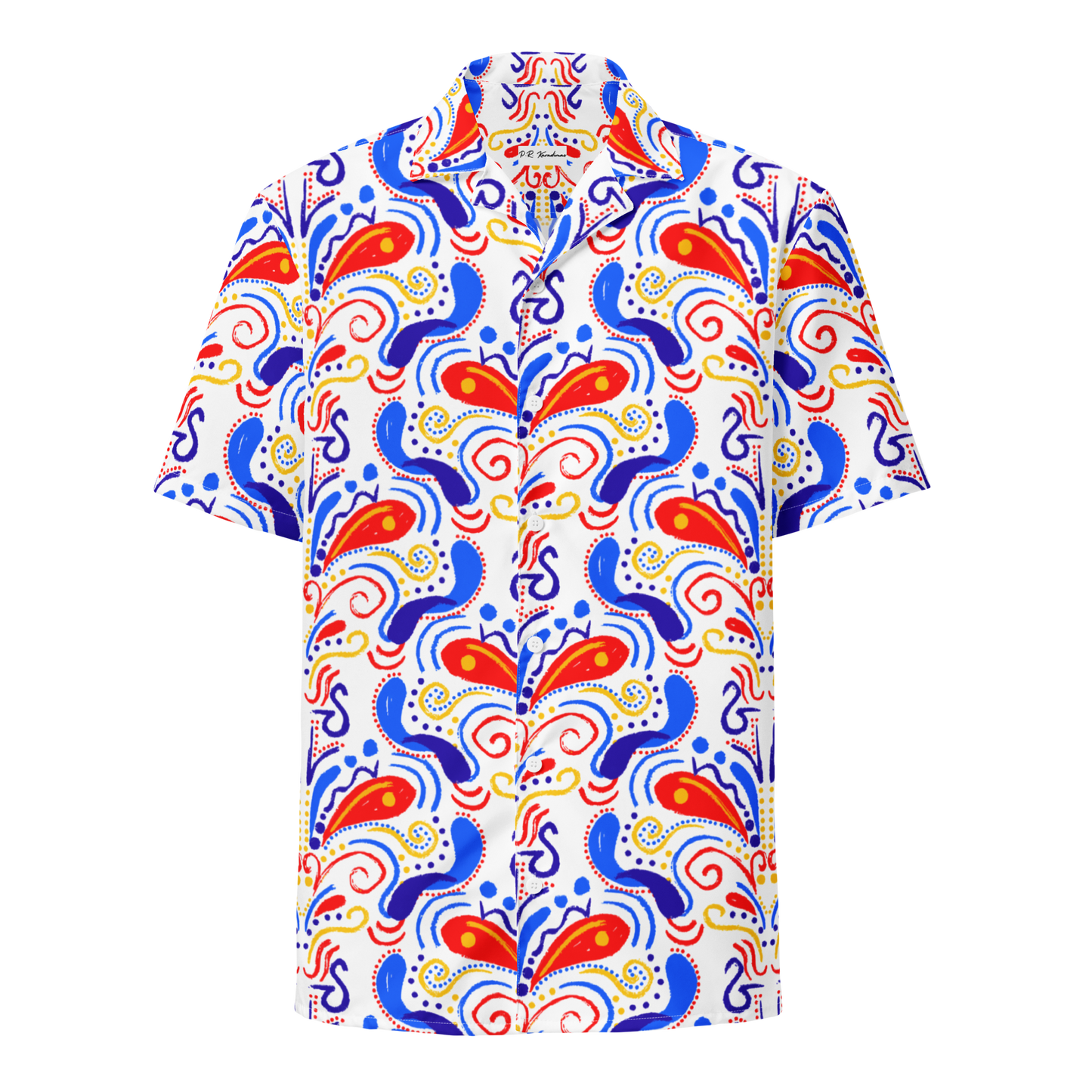 Unisex button shirt (Talavera-inspired|White)