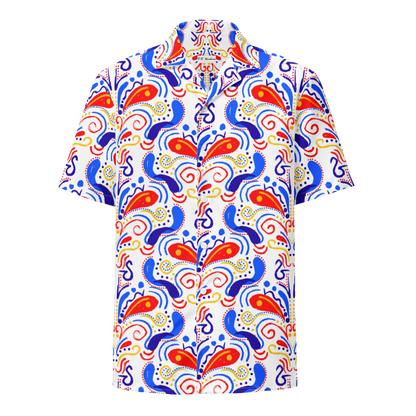 Unisex button shirt (Talavera-inspired|White)