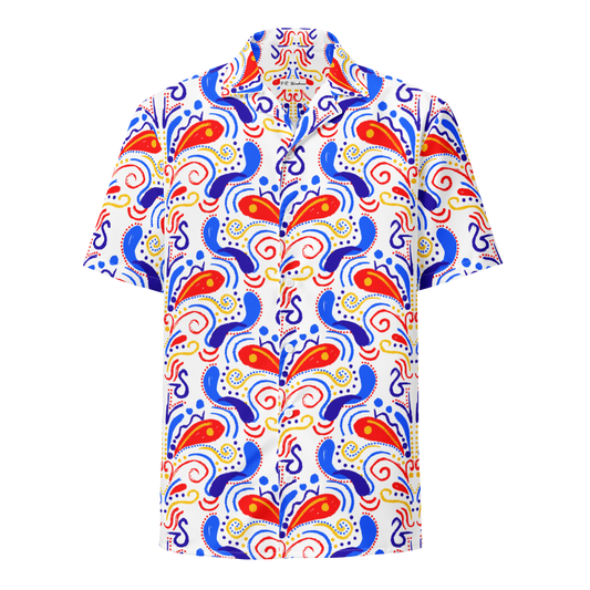 Unisex button shirt (Talavera-inspired|White)