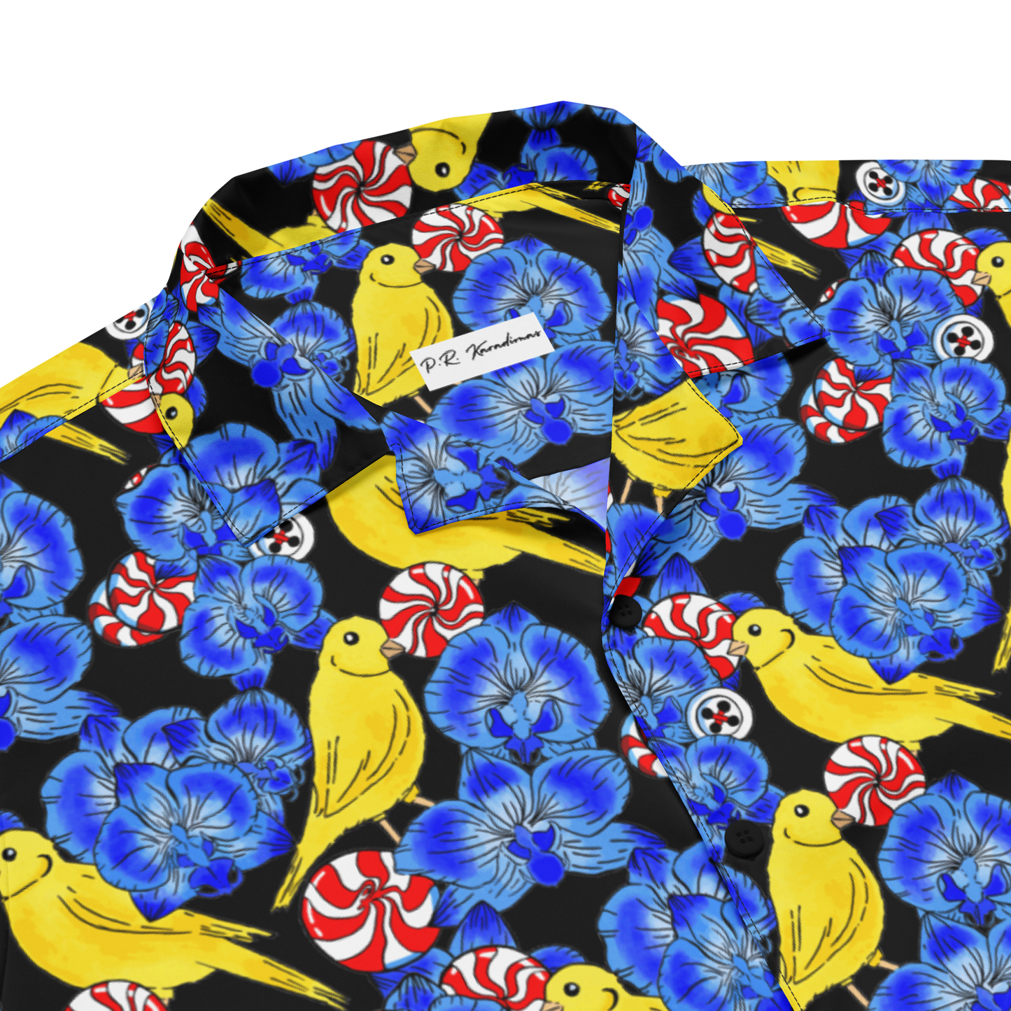 Unisex button shirt (Canaries & Orchids)