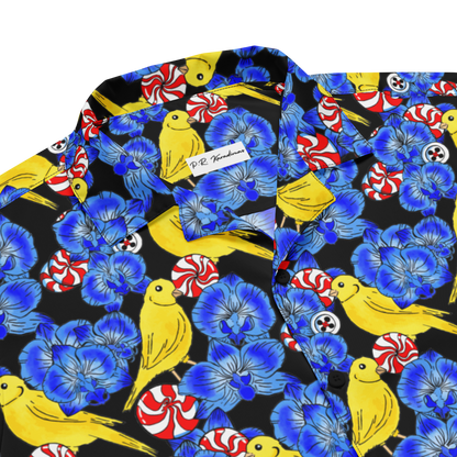 Unisex button shirt (Canaries & Orchids)