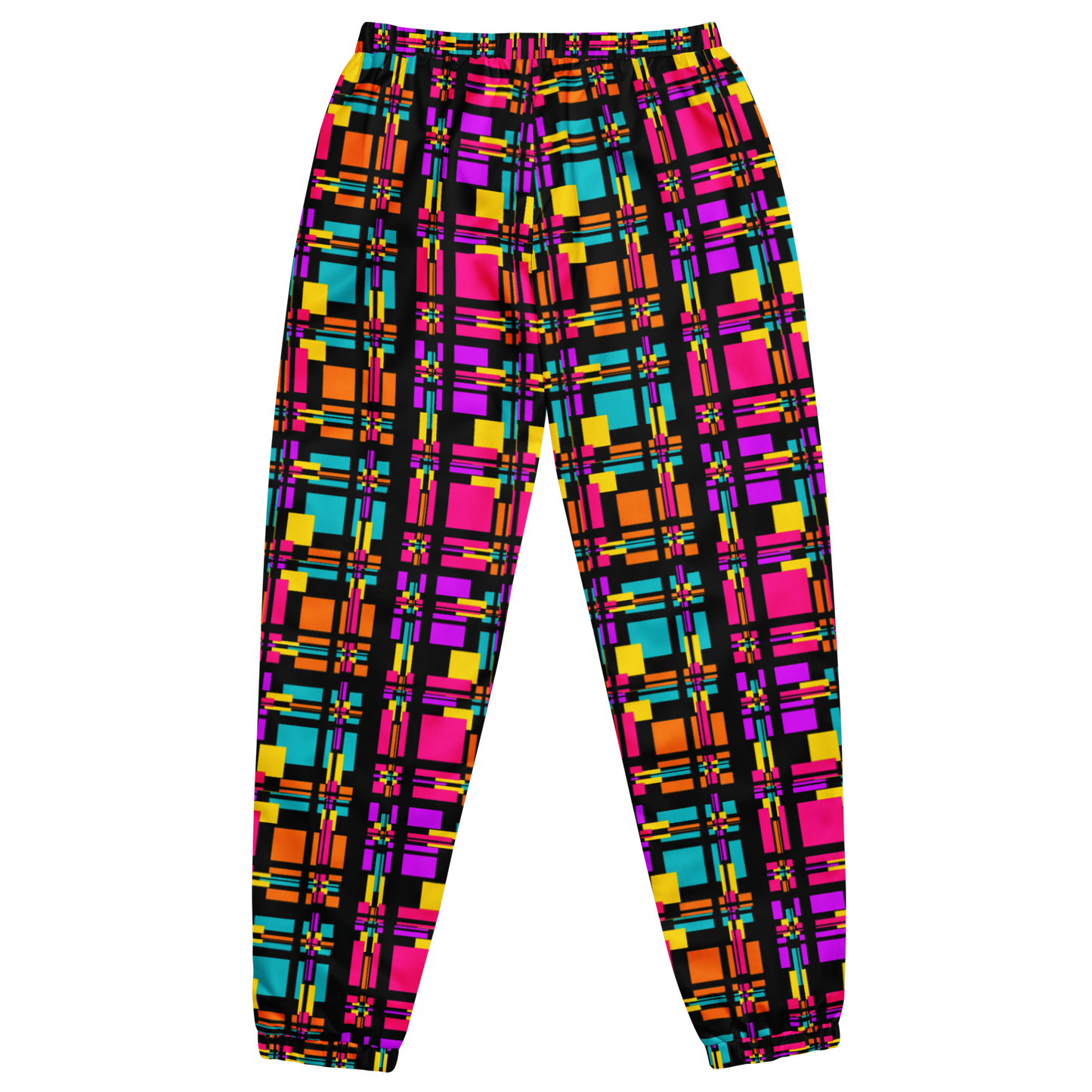 Unisex track pants (Rainbow Plaid)