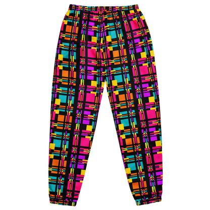 Unisex track pants (Rainbow Plaid)