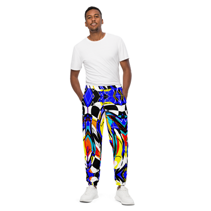 Unisex track pants (Blue Swirls)