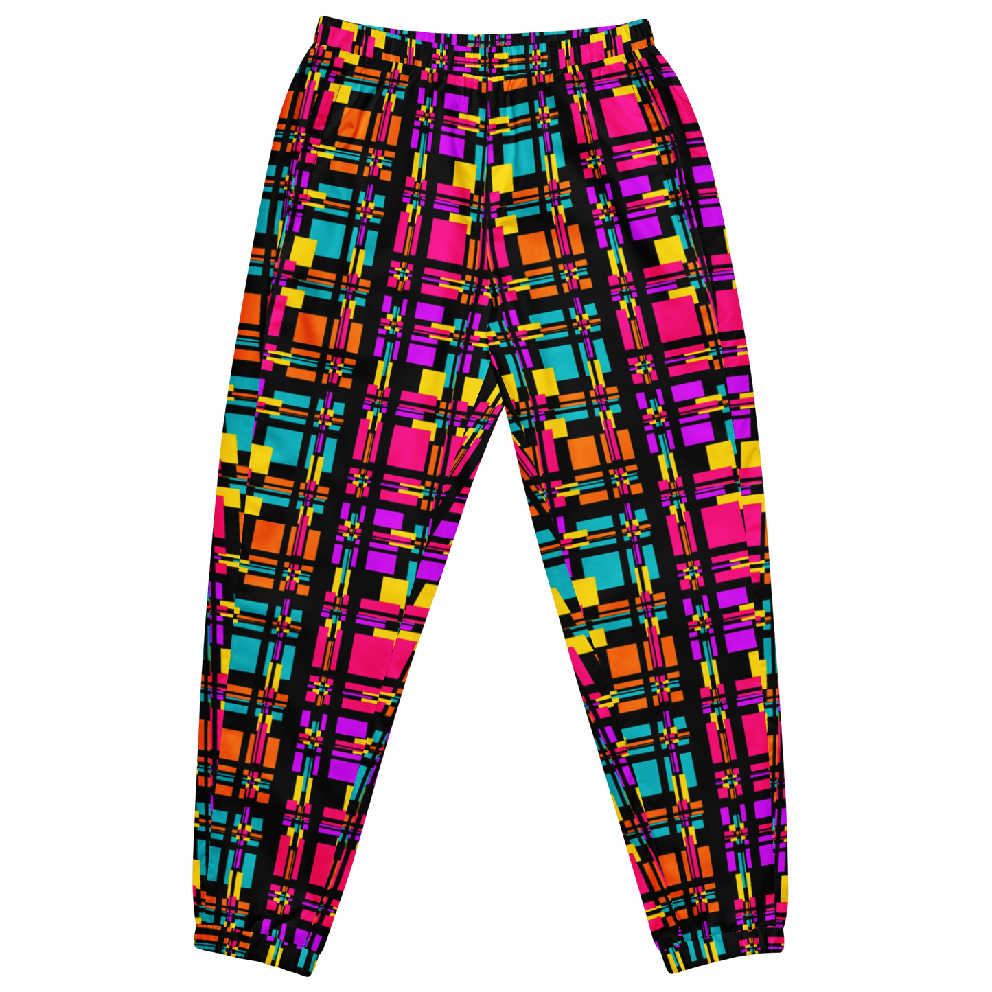 Unisex track pants (Rainbow Plaid)