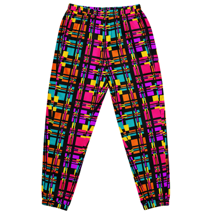 Unisex track pants (Rainbow Plaid)