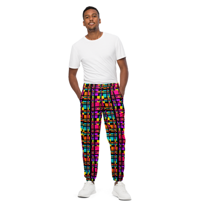 Unisex track pants (Rainbow Plaid)