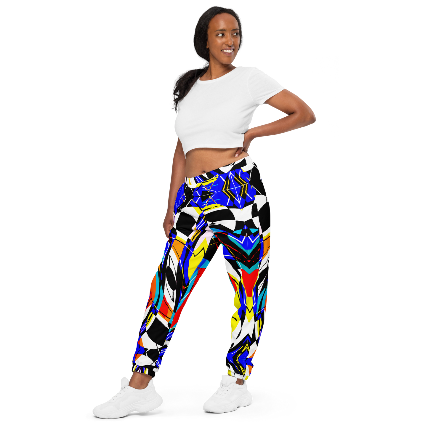 Unisex track pants (Blue Swirls)