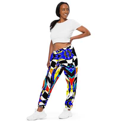 Unisex track pants (Blue Swirls)