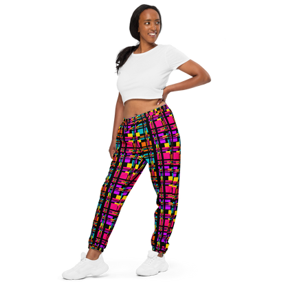 Unisex track pants (Rainbow Plaid)