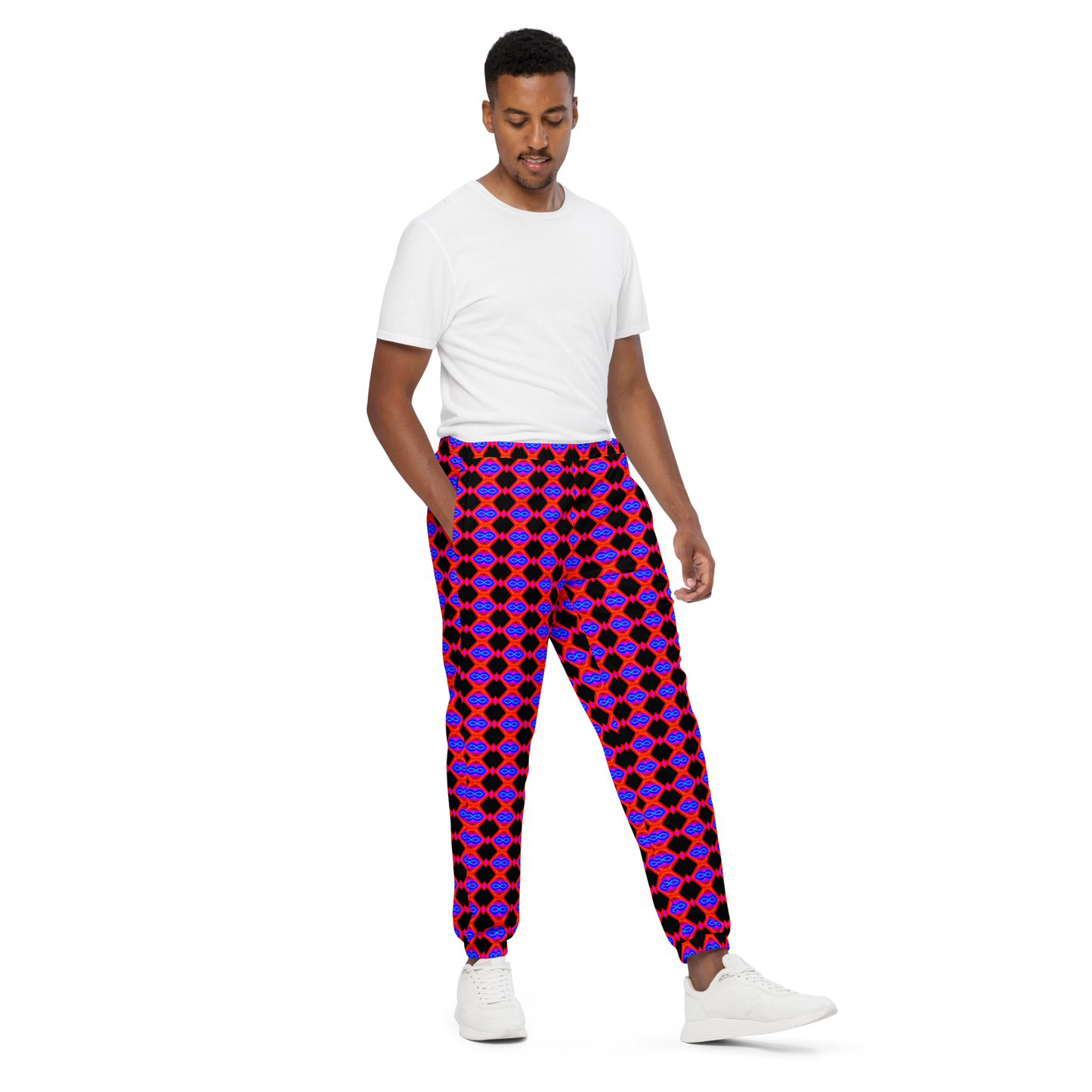 Unisex track pants (Neon Honeycomb)