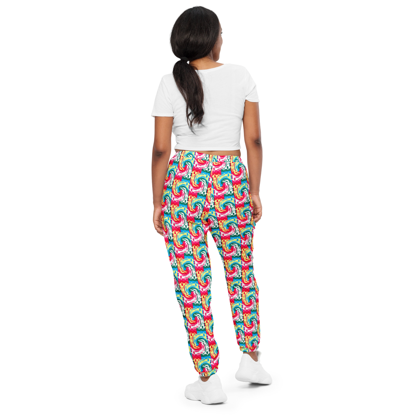 Unisex track pants (Pink Waves)