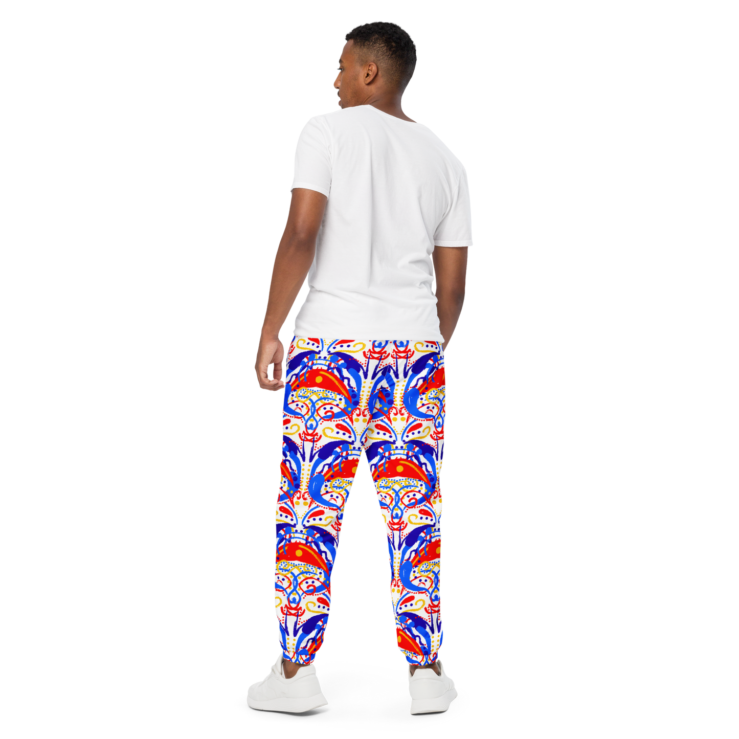 Unisex track pants (Talavera-inspired|White)