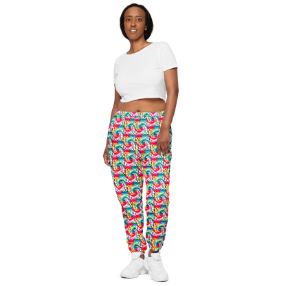 Unisex track pants (Pink Waves)