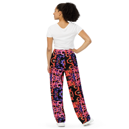 Unisex wide-leg pants (Lava lamp)