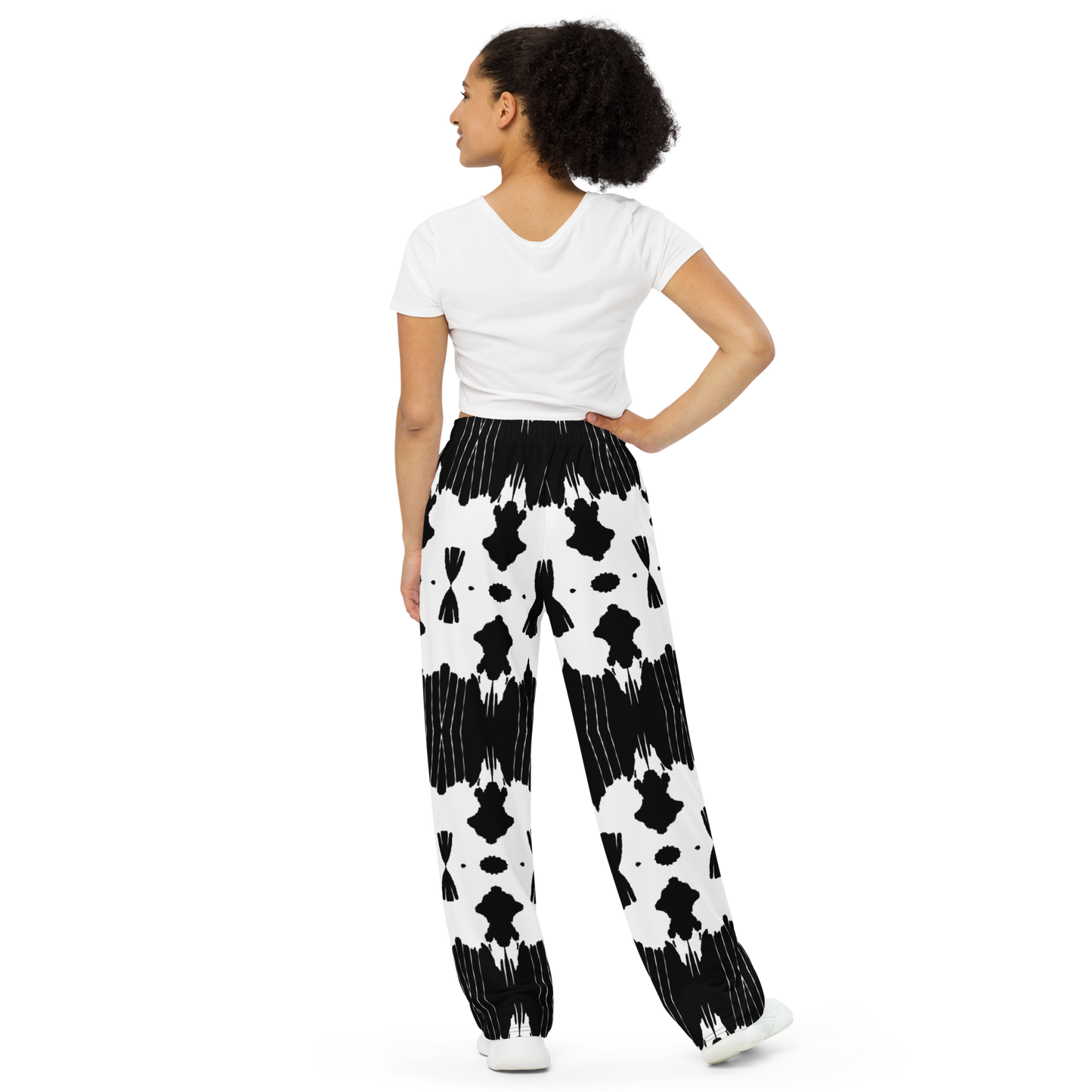 Unisex wide-leg pants (Inkblot)