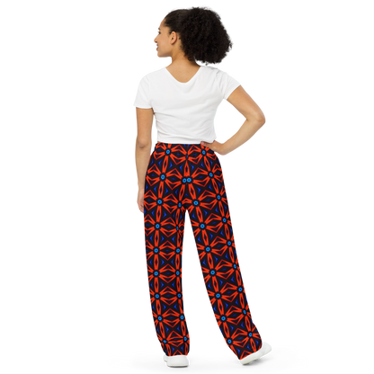 Unisex wide-leg pants (Red Star)