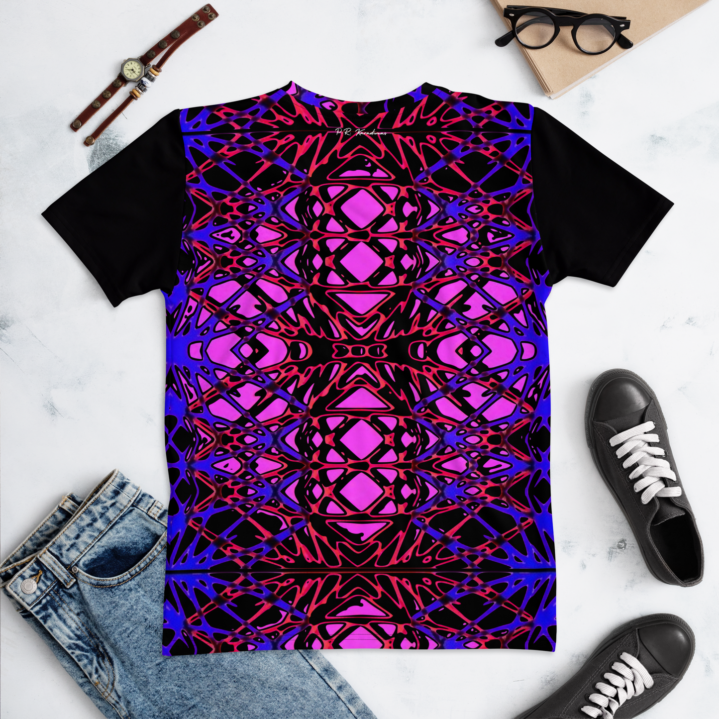 Women's T-shirt (Neon Latticework)