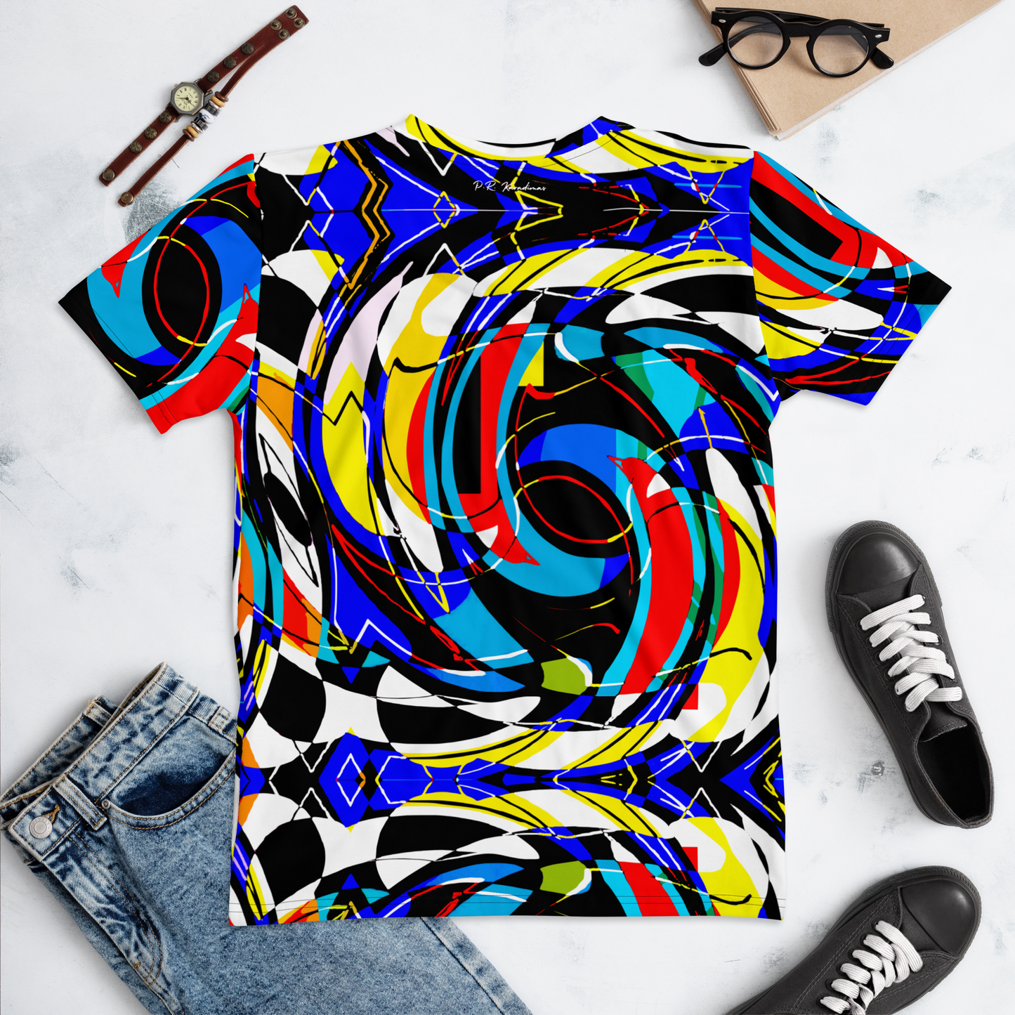 Women's T-shirt (Blue Swirls)