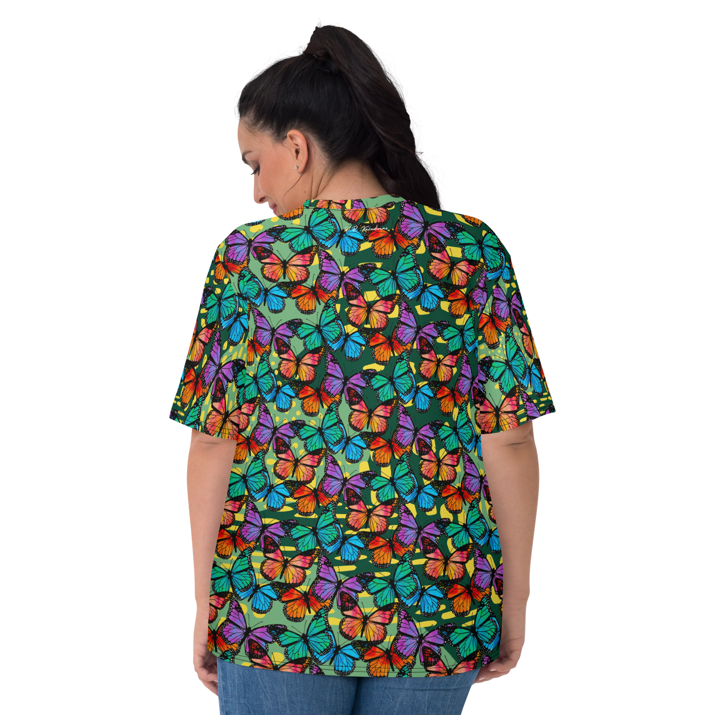 Women's T-shirt (Butterflies - Green)