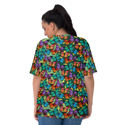 Women's T-shirt (Butterflies - Green)