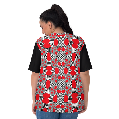 Women's T-shirt (Red Geometric)