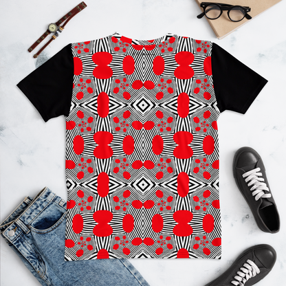 Women's T-shirt (Red Geometric)