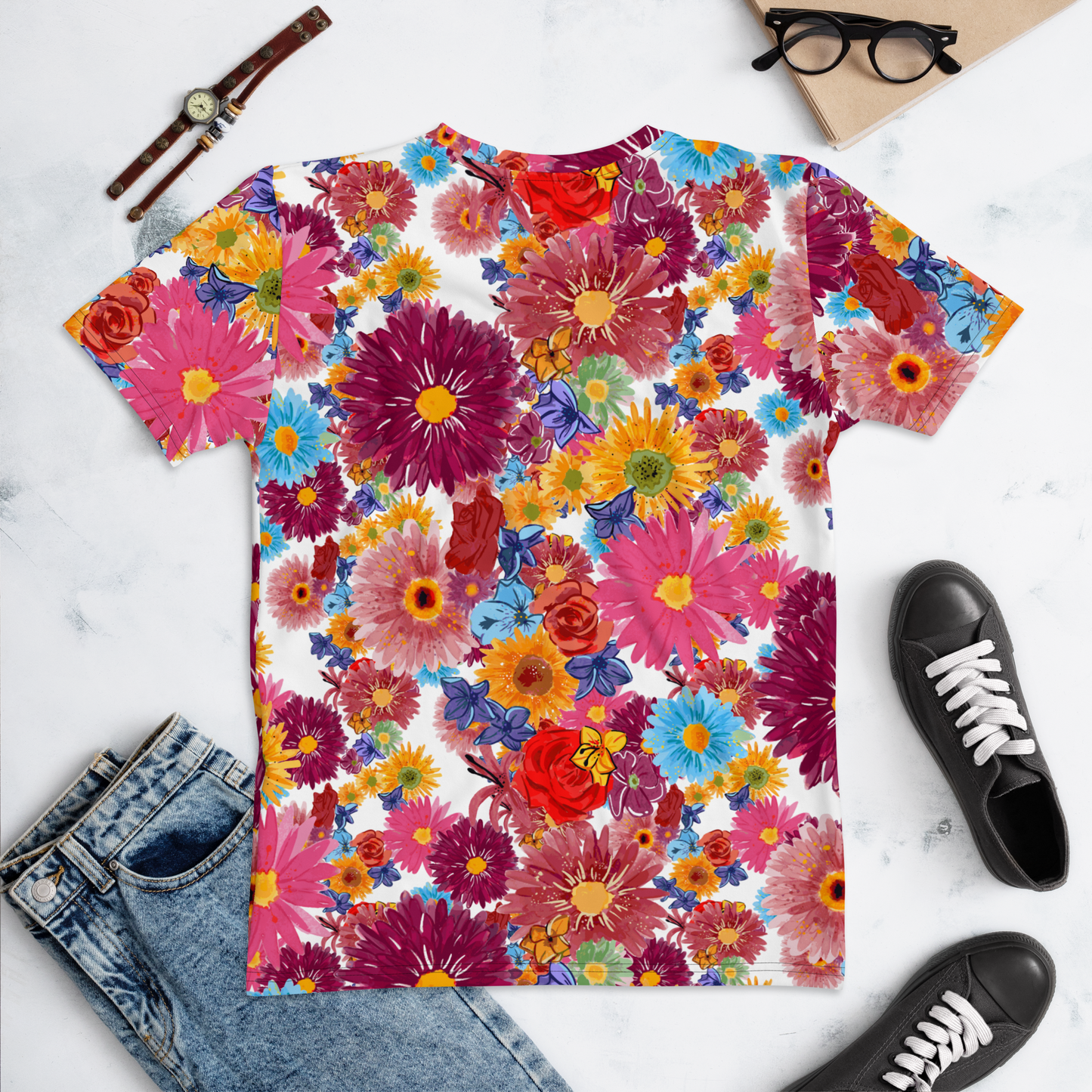 Women's T-shirt (Watercolor Flowers)