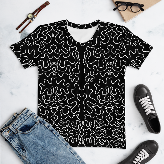 Women's T-shirt (Black & White Squiggle)