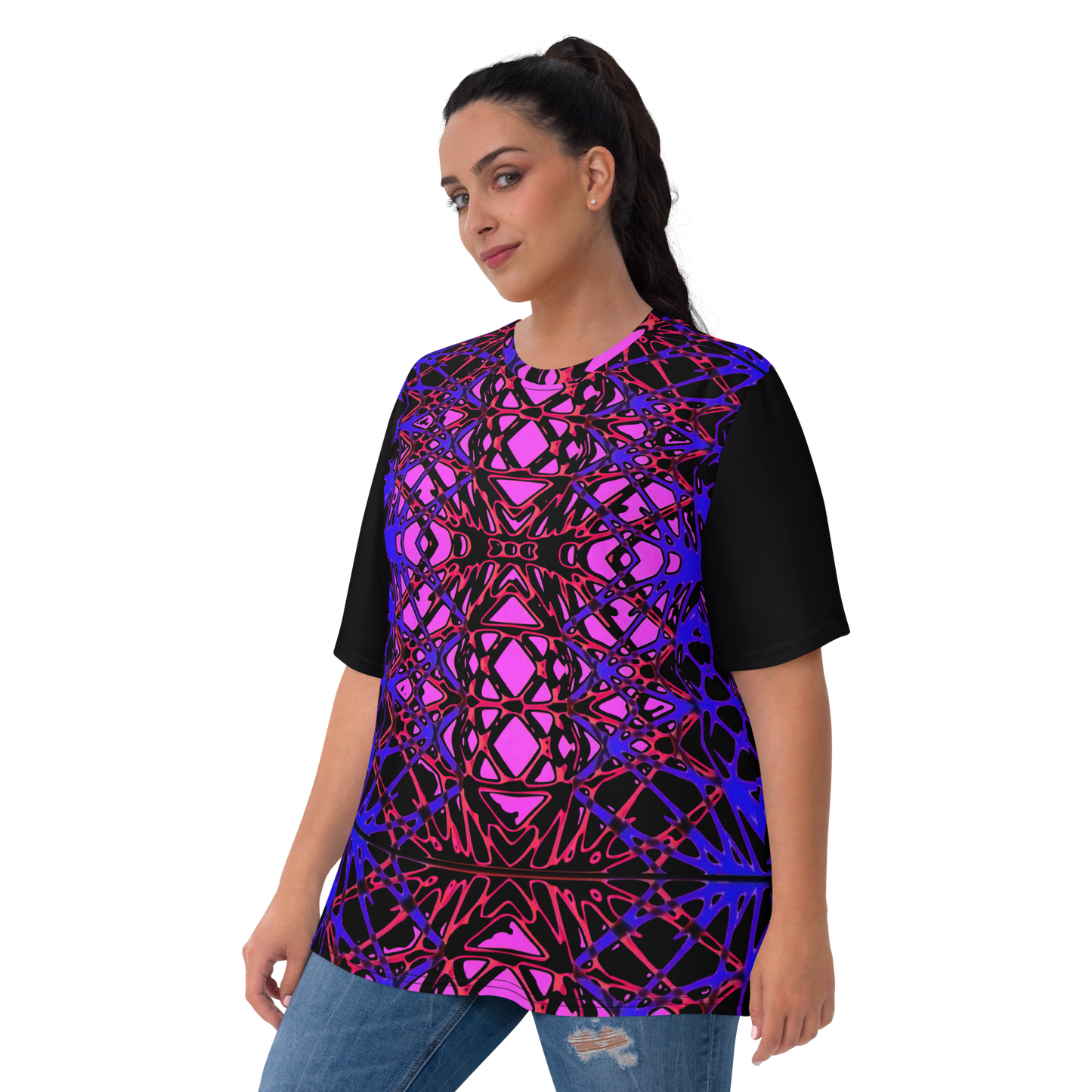 Women's T-shirt (Neon Latticework)