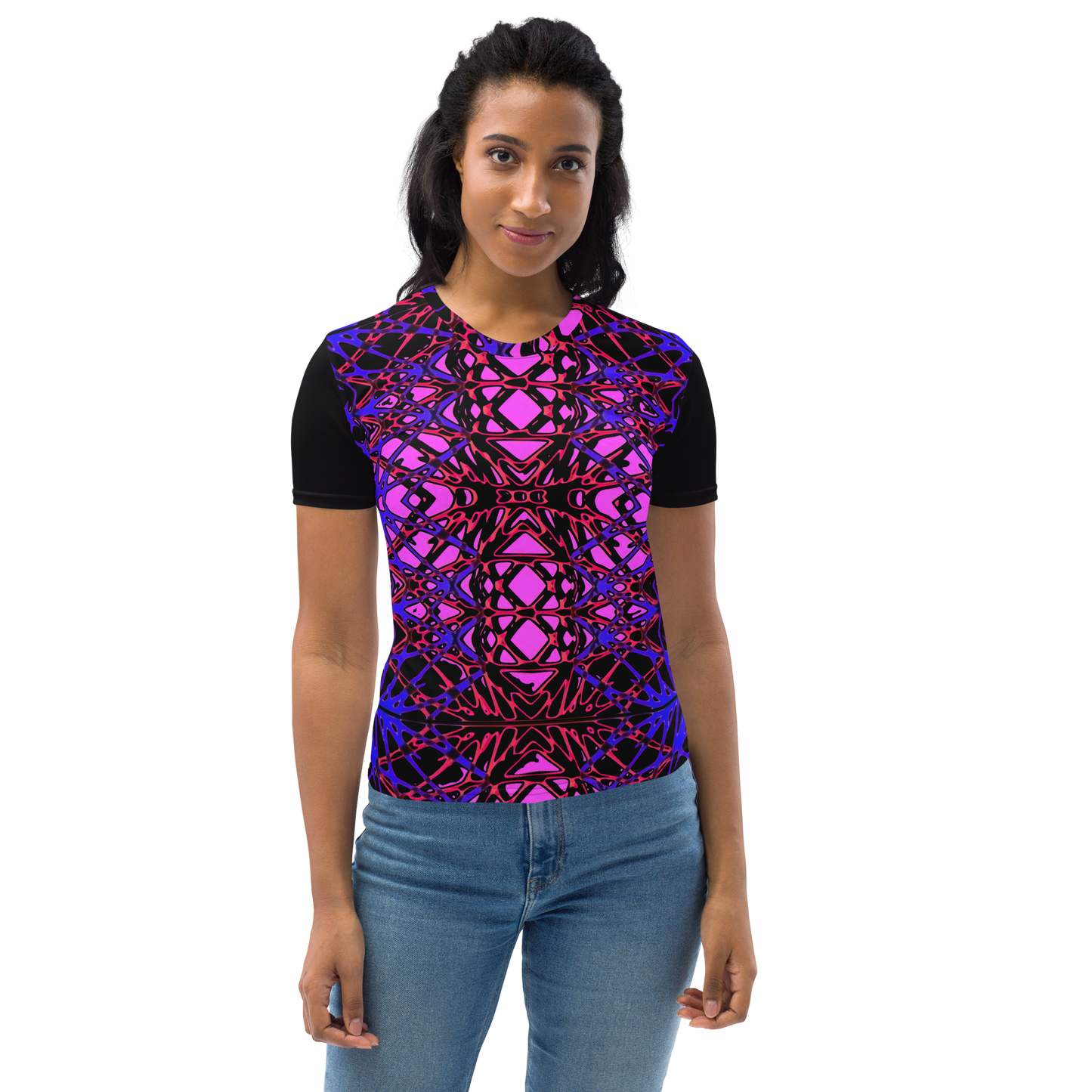 Women's T-shirt (Neon Latticework)