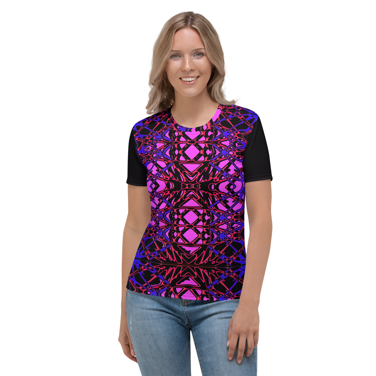 Women's T-shirt (Neon Latticework)