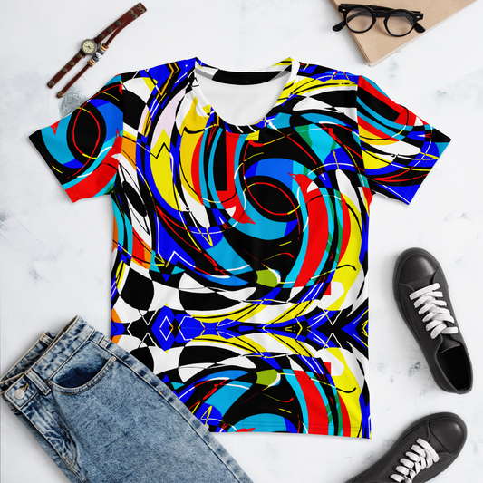 Women's T-shirt (Blue Swirls)