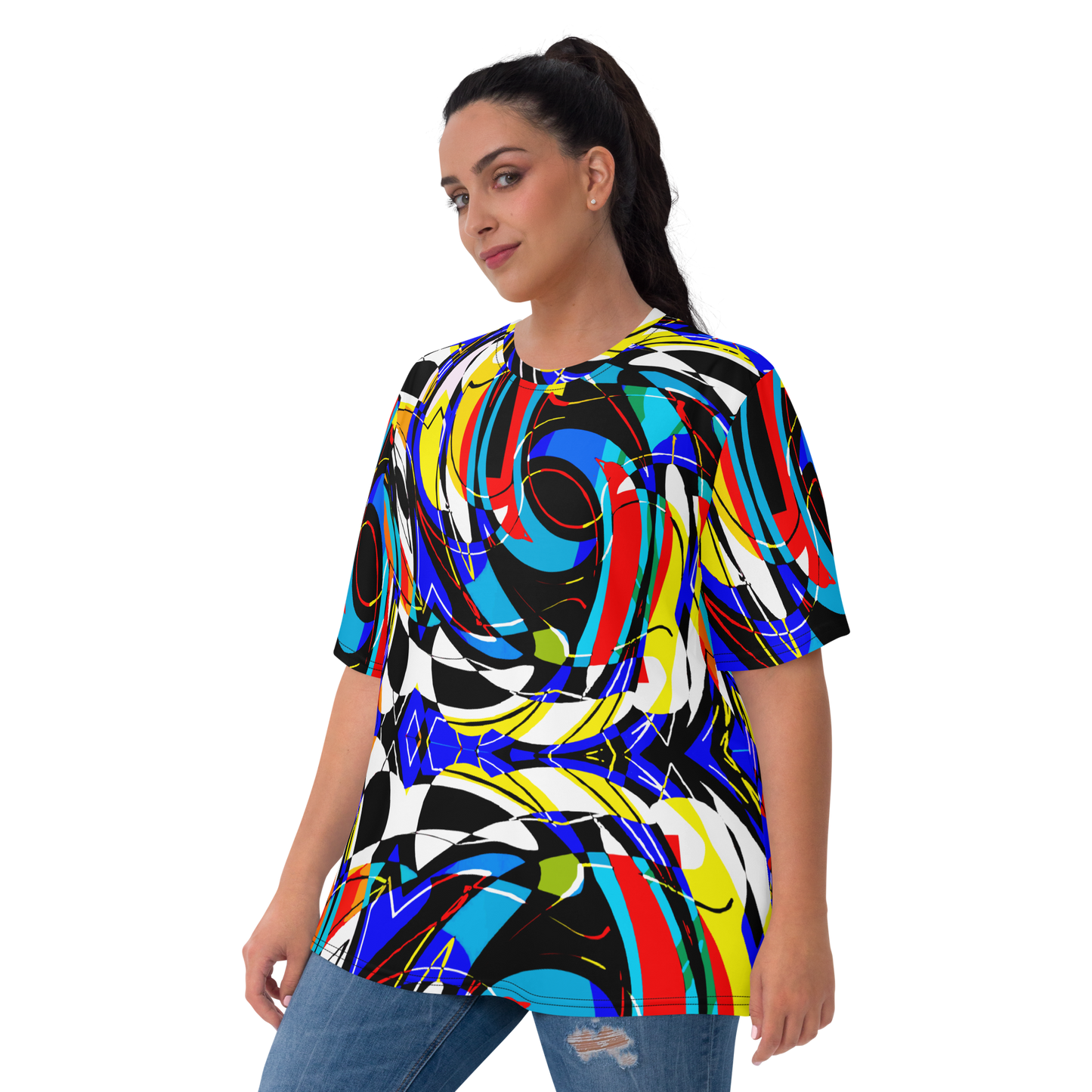 Women's T-shirt (Blue Swirls)