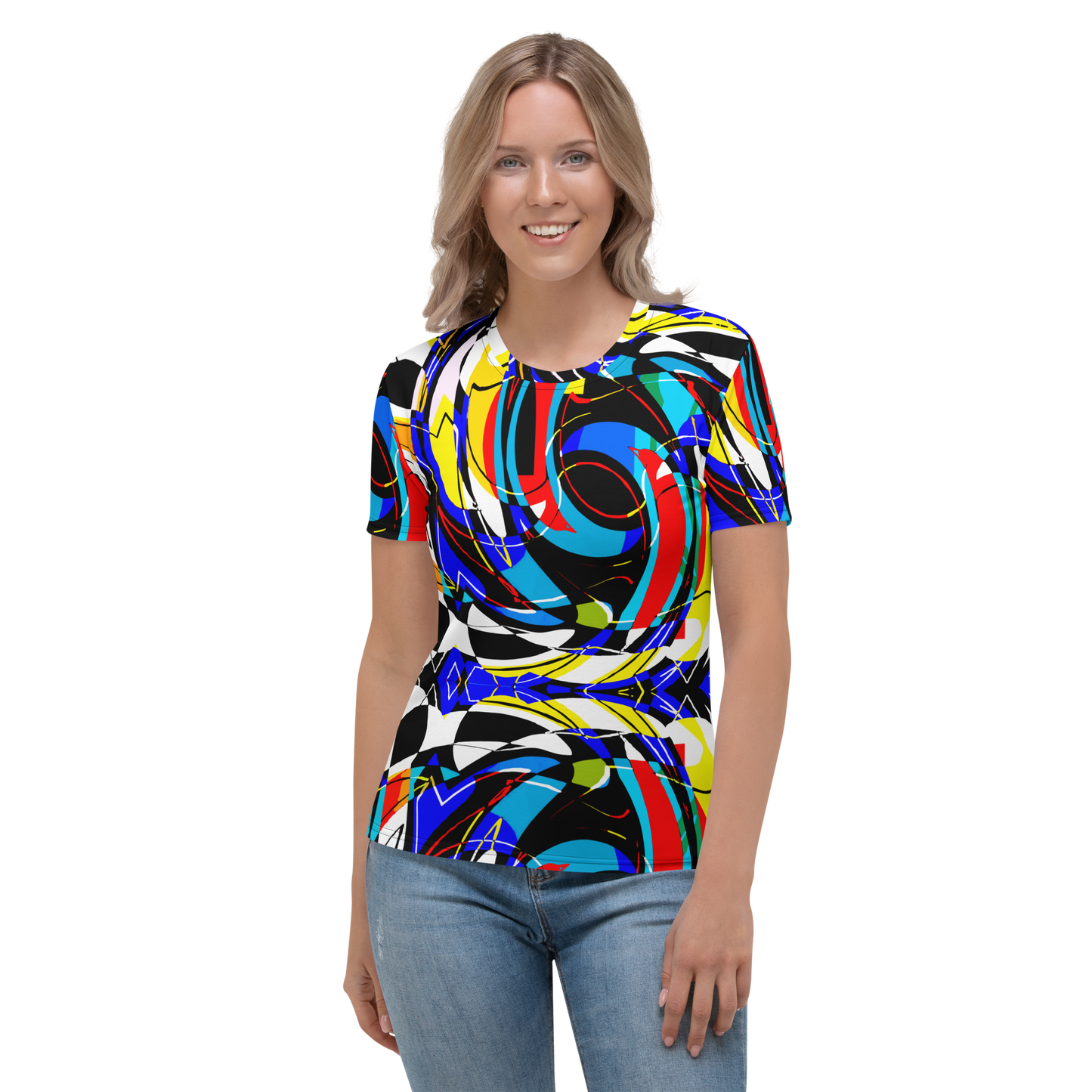 Women's T-shirt (Blue Swirls)