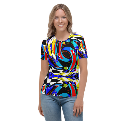 Women's T-shirt (Blue Swirls)