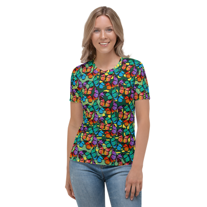 Women's T-shirt (Butterflies - Green)