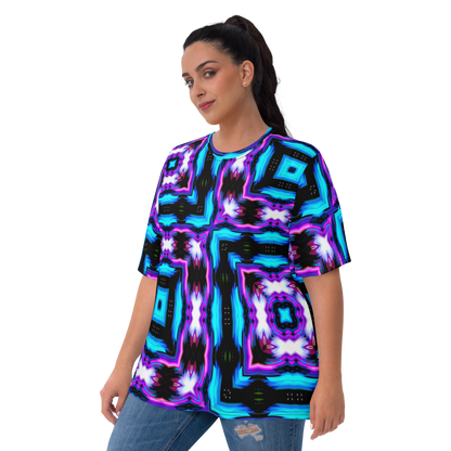 Women's T-shirt (Neon Purple & Blue)