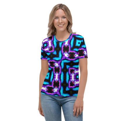 Women's T-shirt (Neon Purple & Blue)