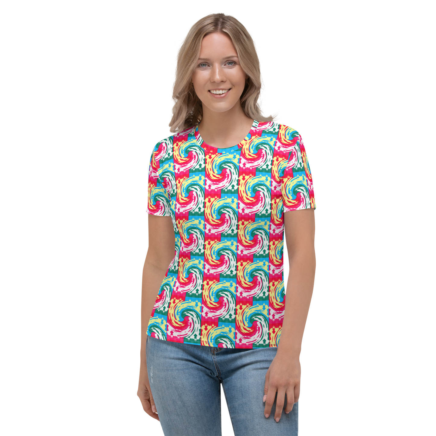 Women's T-shirt (Pink Waves)