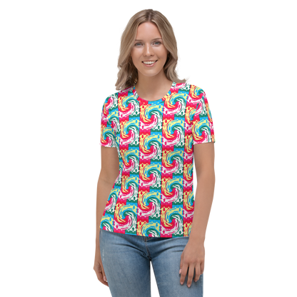 Women's T-shirt (Pink Waves)