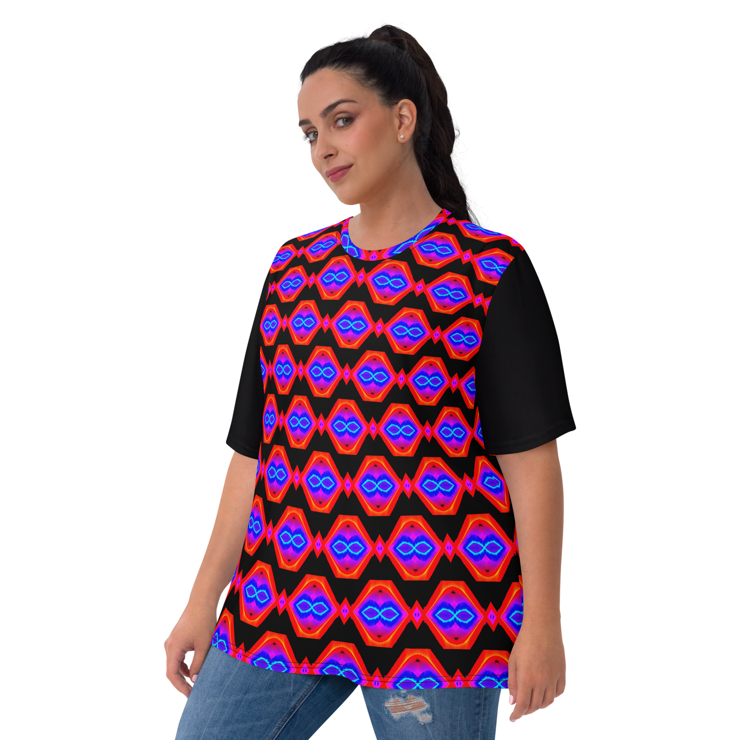 Women's T-shirt (Neon Honeycomb)