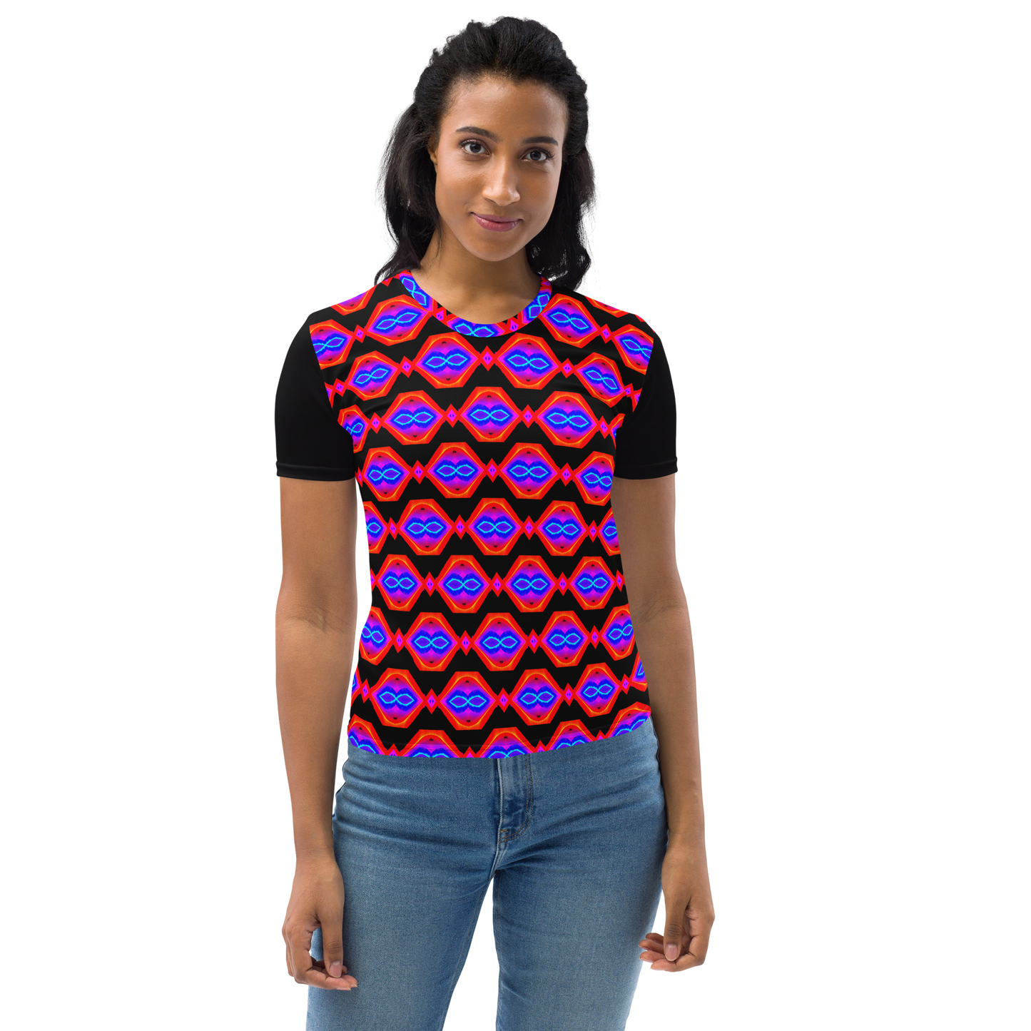 Women's T-shirt (Neon Honeycomb)