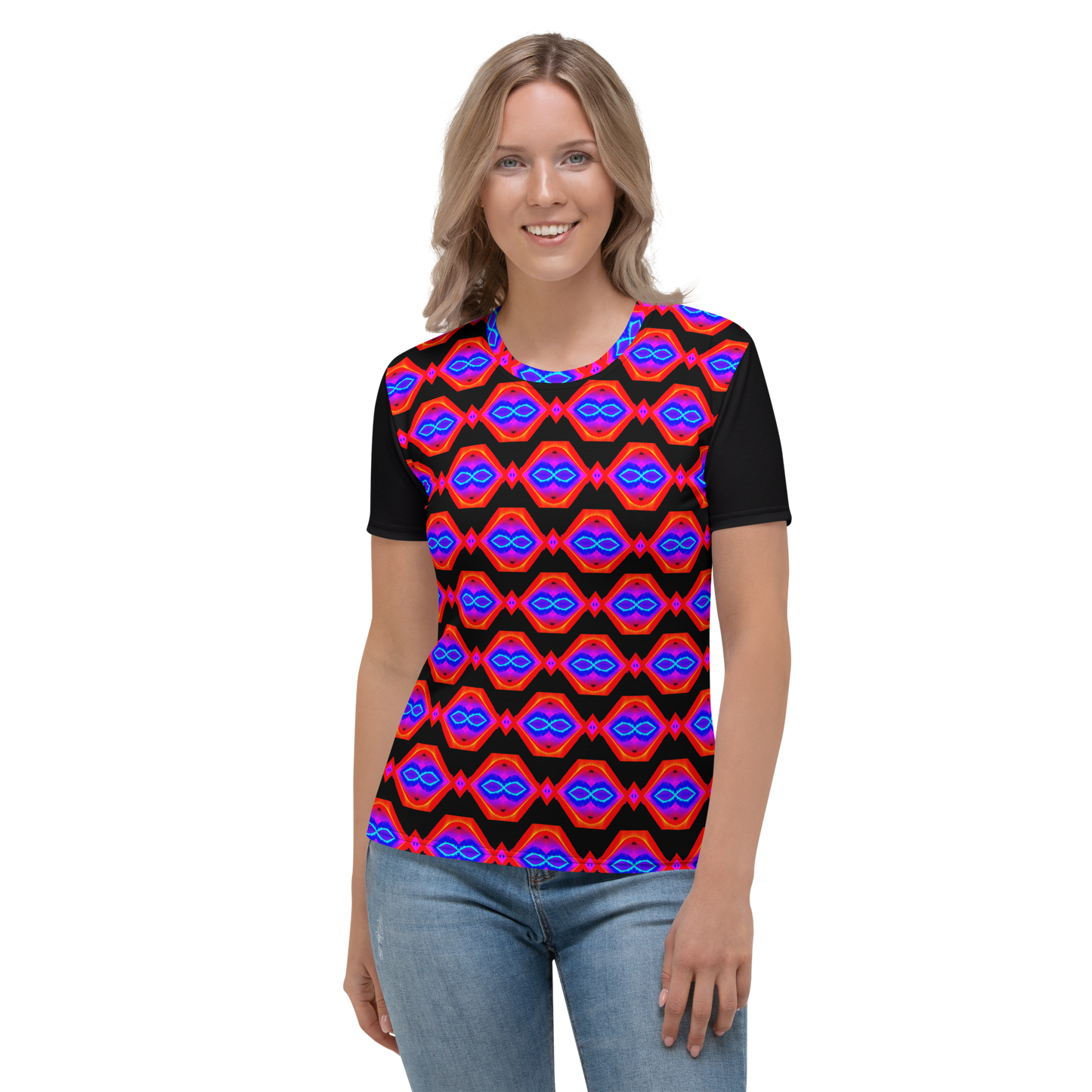 Women's T-shirt (Neon Honeycomb)