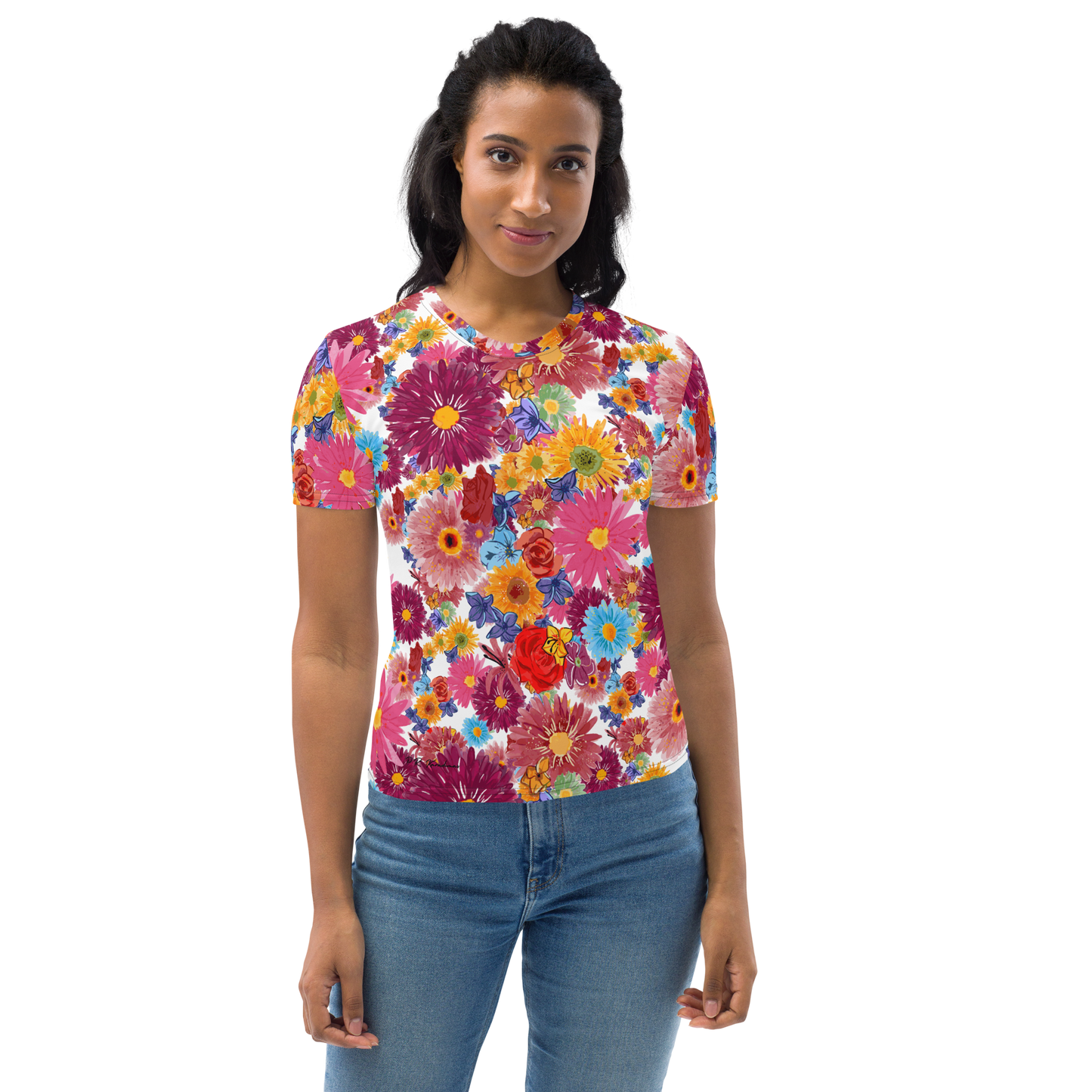 Women's T-shirt (Watercolor Flowers)