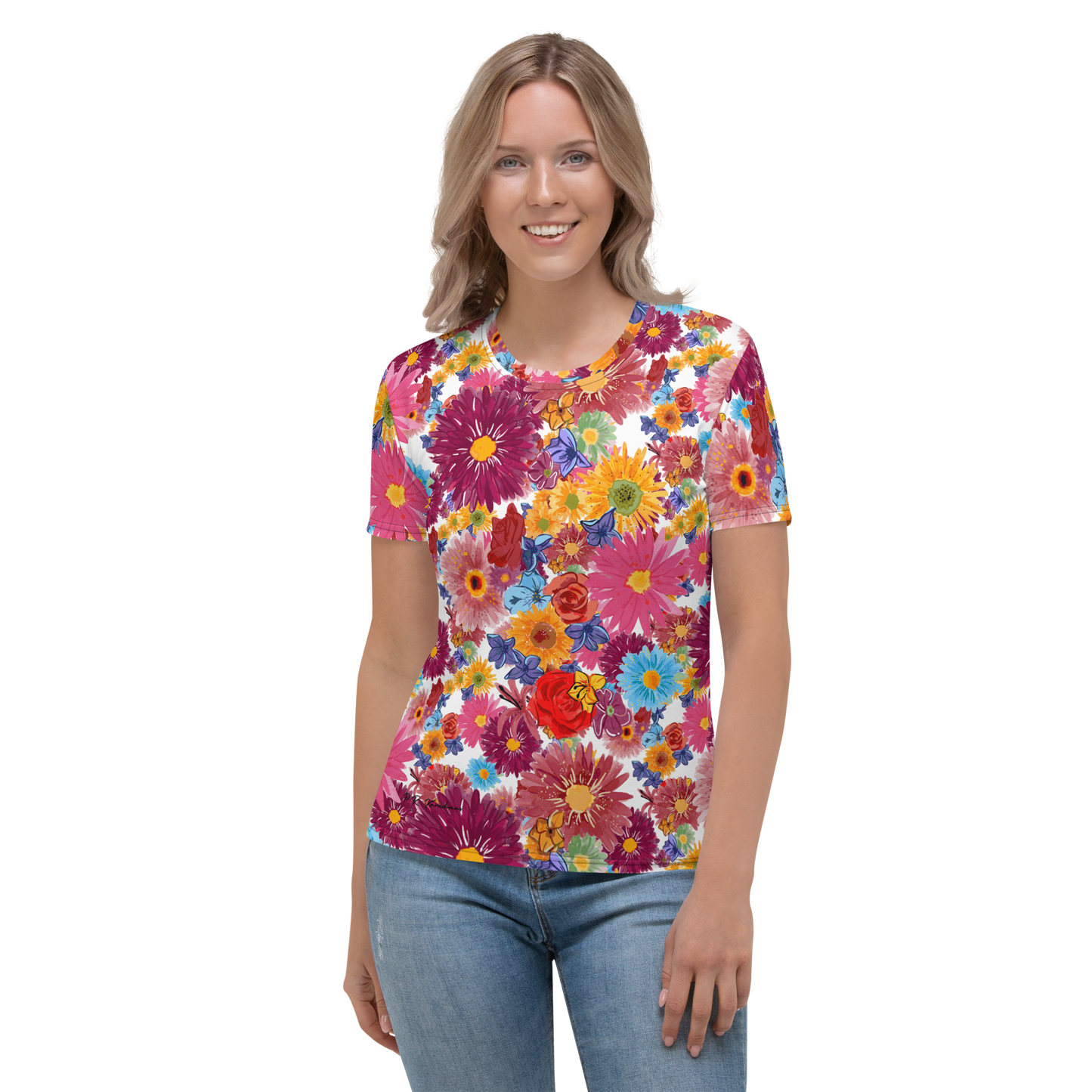 Women's T-shirt (Watercolor Flowers)